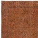 Contemporary Hand-knotted Area Rug. Orange Color Turkish Floor Covering