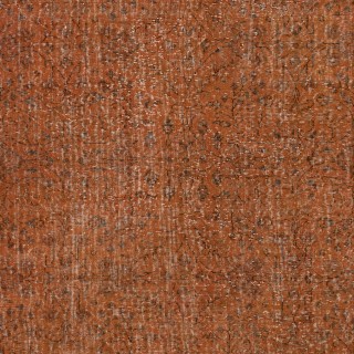 Contemporary Hand-knotted Area Rug. Orange Color Turkish Floor Covering
