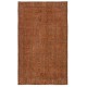 Contemporary Hand-knotted Area Rug. Orange Color Turkish Floor Covering