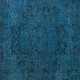 Modern Handmade Turkish Area Rug. Blue Color Living Room Carpet