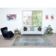Light Blue Color Handmade Turkish Wool Area Rug for Modern Home and Office Decor
