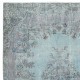 Light Blue Color Handmade Turkish Wool Area Rug for Modern Home and Office Decor