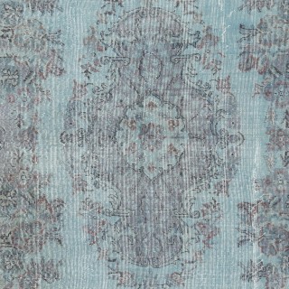 Light Blue Color Handmade Turkish Wool Area Rug for Modern Home and Office Decor