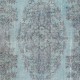 Light Blue Color Handmade Turkish Wool Area Rug for Modern Home and Office Decor