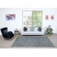 Vintage Handmade Turkish Area Rug Overdyed in Blue 4 Modern Interiors