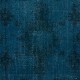 Navy Blue Color Handmade Turkish Wool Area Rug for Contemporary Interiors