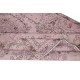Vintage Handmade Turkish Wool Area Rug redyed in Pink Color for contemporary interiors