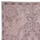 Vintage Handmade Turkish Wool Area Rug redyed in Pink Color for contemporary interiors