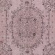 Vintage Handmade Turkish Wool Area Rug redyed in Pink Color for contemporary interiors