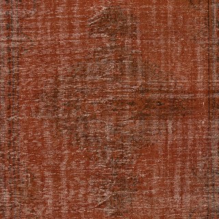Hand-Knotted Turkish Wool Area Rug in Orange. Modern Handmade Wool Rug