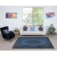 Modern Medallion Design Area Rug in Blue, Hand-woven and Hand-knotted in Turkey