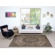 Hand-Made Floor Rug from Turkey. Brown Color Re-Dyed Area Rug