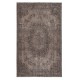 Hand-Made Floor Rug from Turkey. Brown Color Re-Dyed Area Rug