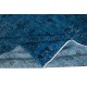 Vintage Handmade Turkish Area Rug redyed in Blue Color for modern interiors