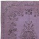 Contemporary Hand Knotted Purple Area Rug From Turkey, Wool pile on cotton foundation