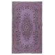 Contemporary Hand Knotted Purple Area Rug From Turkey, Wool pile on cotton foundation