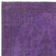 Purple Hand-Made Area Rug. Modern Turkish Floor Covering. Bohemian Rug for Living Room