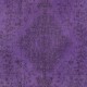 Purple Hand-Made Area Rug. Modern Turkish Floor Covering. Bohemian Rug for Living Room