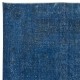 Shabby Chic Style Blue Color Area Rug for Modern Interiors, Hand-woven and Hand-knotted in Turkey