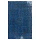 Shabby Chic Style Blue Color Area Rug for Modern Interiors, Hand-woven and Hand-knotted in Turkey