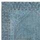 Light Blue Color Handmade Turkish Wool Area Rug for Contemporary Interiors