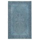 Light Blue Color Handmade Turkish Wool Area Rug for Contemporary Interiors
