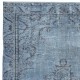 Vintage Turkish Area Rug dyed in Blue 4 Modern Interiors