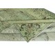 Handmade Anti-bacterial Wool Area Rug. Green Color Hand Knotted Turkish Rug