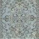 Authentic Modern Handmade Turkish Wool Area Rug in Light Blue Color