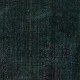 Hand-Knotted Turkish Wool Area Rug Overdyed in Solid Dark Green Color