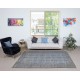 Vintage Handmade Turkish Area Rug dyed in Blue 4 Modern Interiors