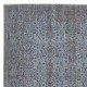 Vintage Handmade Turkish Area Rug dyed in Blue 4 Modern Interiors