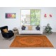 Vivid Orange Turkish Rug, Handmade Bohem Carpet, Vibrant Colored Floor Covering