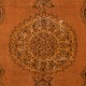Vivid Orange Turkish Rug, Handmade Bohem Carpet, Vibrant Colored Floor Covering