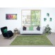 Modern Wool Area Rug. Handmade in Turkey. Green Color Living Room Rug