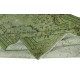 Modern Wool Area Rug. Handmade in Turkey. Green Color Living Room Rug