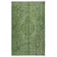 Modern Wool Area Rug. Handmade in Turkey. Green Color Living Room Rug