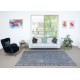 Modern Handmade Turkish Area Rug in Light Blue Color. Woolen Floor Covering
