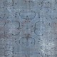 Modern Handmade Turkish Area Rug in Light Blue Color. Woolen Floor Covering