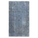 Modern Handmade Turkish Area Rug in Light Blue Color. Woolen Floor Covering