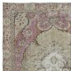 Traditional Vintage Handmade Wool Area Rug. One of a kind Turkish Carpet
