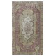 Traditional Vintage Handmade Wool Area Rug. One of a kind Turkish Carpet