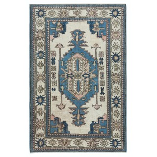 One of a kind Vintage Handmade Turkish Area Rug. 100% Wool