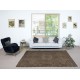 Contemporary Handmade Low Pile Turkish Wool Area Rug in Brown Color