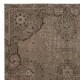 Contemporary Handmade Low Pile Turkish Wool Area Rug in Brown Color