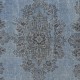 Vintage Handmade Turkish Area Rug dyed in Light Blue 4 Modern Interiors