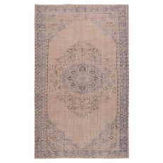 Soft Pink Color Anti-bacterial Wool Area Rug. Hand Knotted Turkish Rug