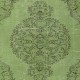 Green Color Over-Dyed Rug. Modern Handmade Turkish Area Rug. Bohemian Home Decor