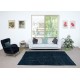 Solid Navy Blue Color Over-Dyed Rug. Handmade Turkish Rug. Modern Home Decor