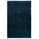 Solid Navy Blue Color Over-Dyed Rug. Handmade Turkish Rug. Modern Home Decor